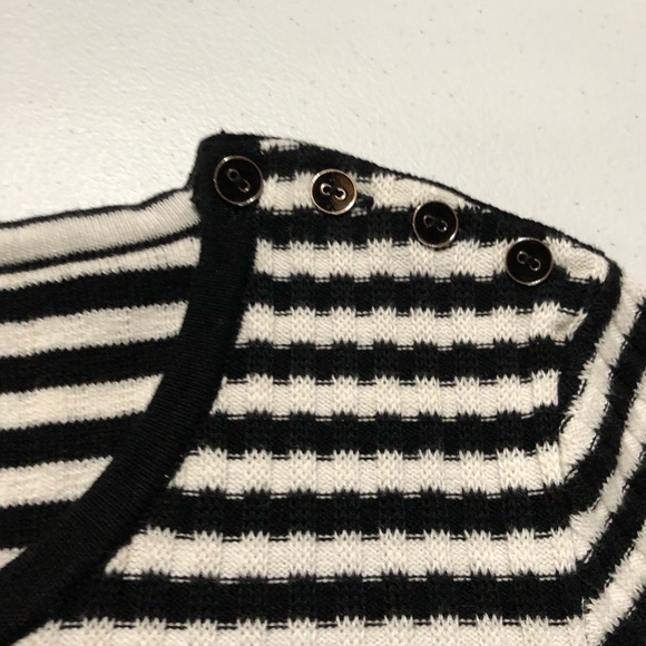 Brooks Brothers Black and White Striped Sweater‎ Size Medium - Picture 7 of 7